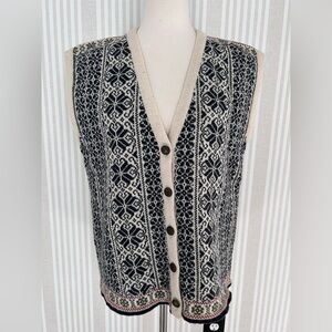 Vintage Norwear 100% Icelandic Wool Sweater Vest Fair Isle Large